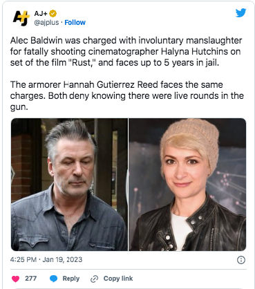 Alec Baldwin to be charged with involuntary manslaughter in fatal ‘Rust ...